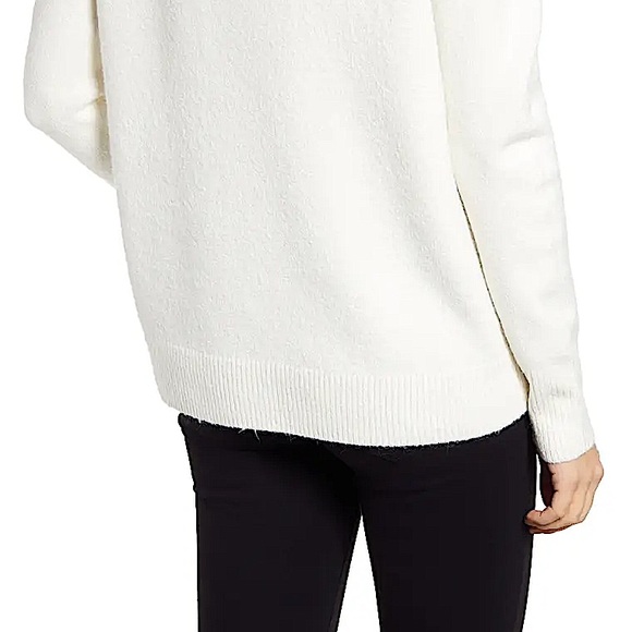 COPY - Nordstrom Caslon Crewneck Butter Soft Chunky Feel Sweater Ivory XXL NWT - Picture 2 of 6